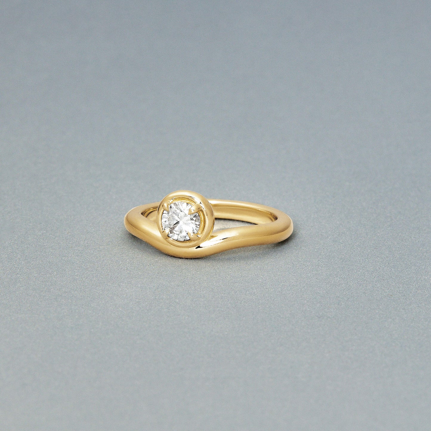 Lab-Created Diamond Bonbon Merge Ring 0.5CTW