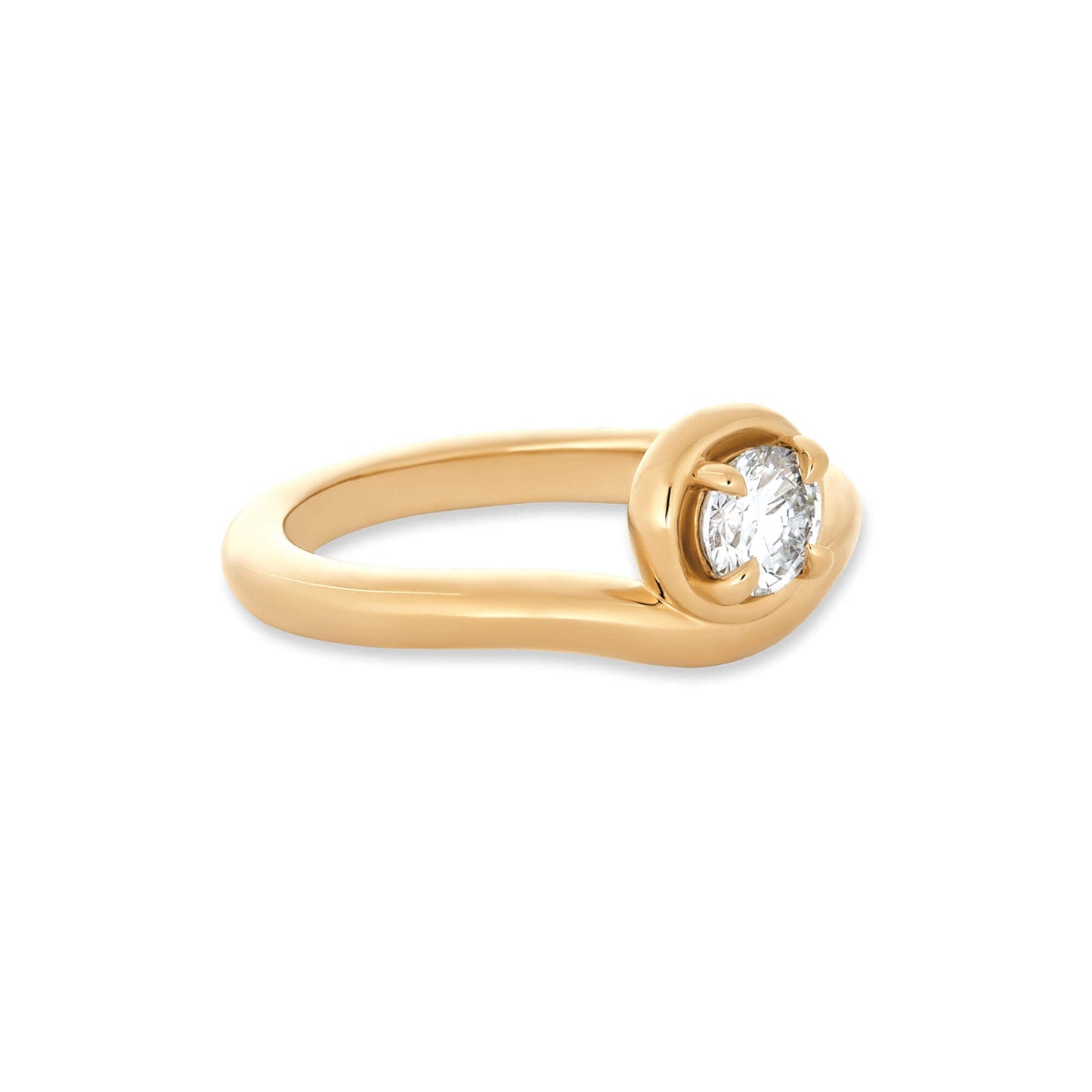 Lab-Created Diamond Bonbon Merge Ring 0.5CTW