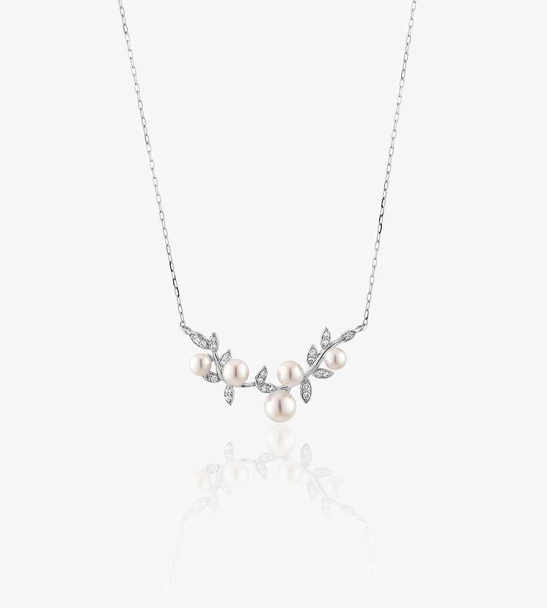 Leaf Design Silver Necklace for Women