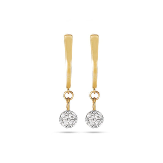 Diamond Disco Style Drop Earrings