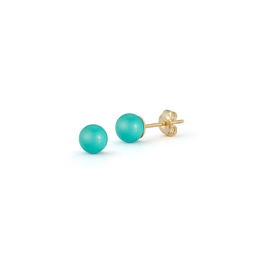 Turquoise Stud Earrings in 6mm Size