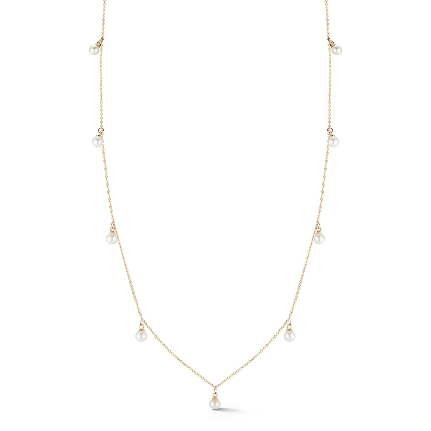 Delicate Pearl Necklace in 14kt Gold