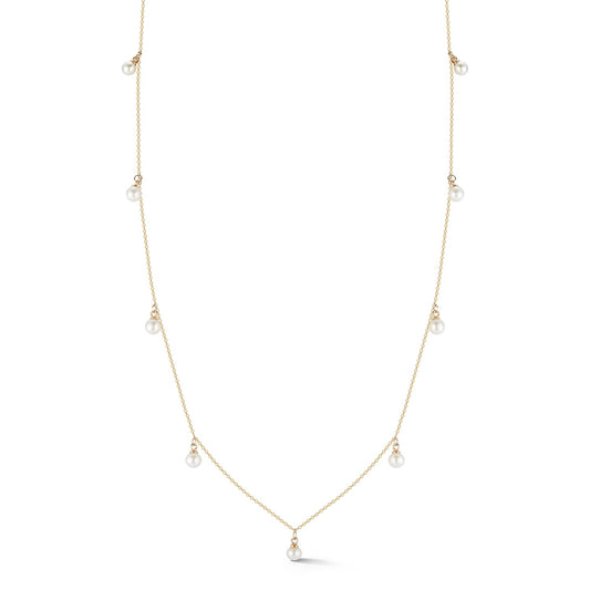 Delicate Pearl Necklace in 14kt Gold