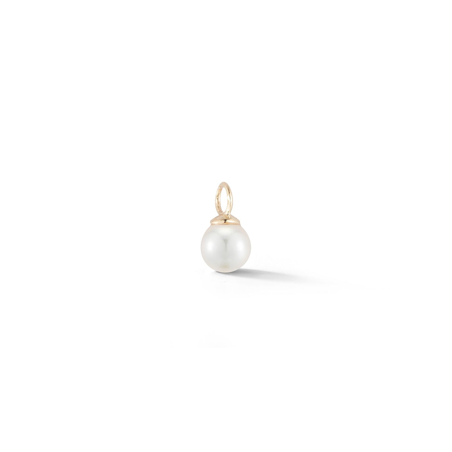 Pearl Charm Pendant in Six Millimeter Size