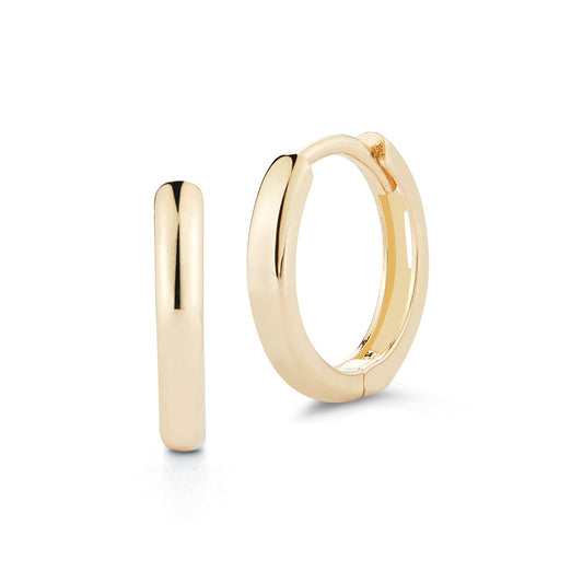 Yellow Gold Huggie Hoop Earrings