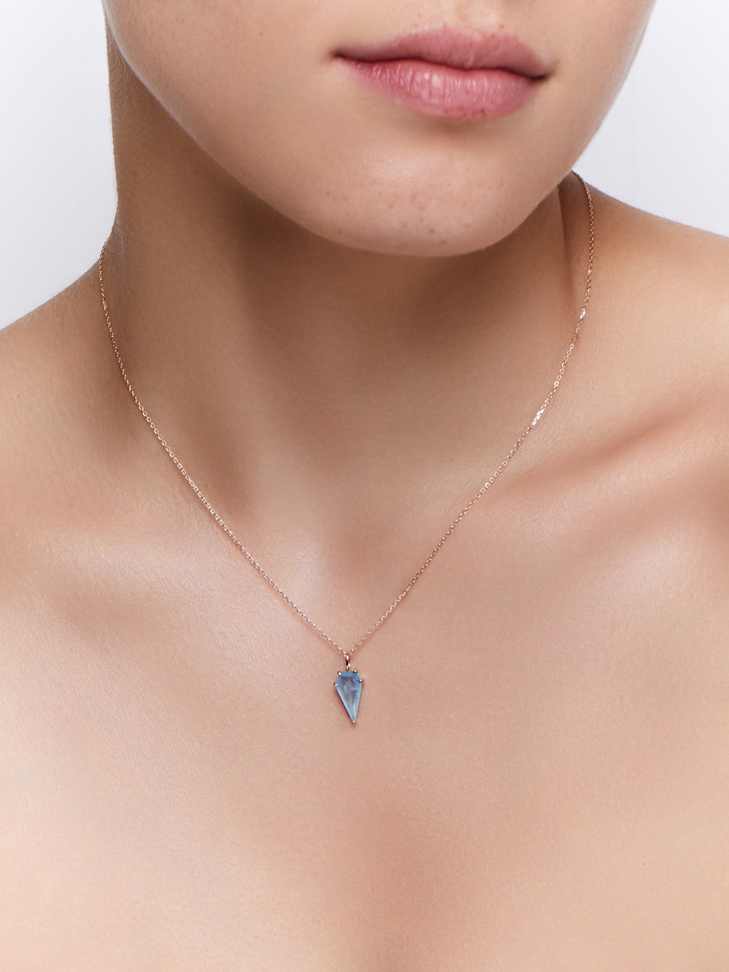 Kite Necklace with 14kt Aquamarine Gemstone