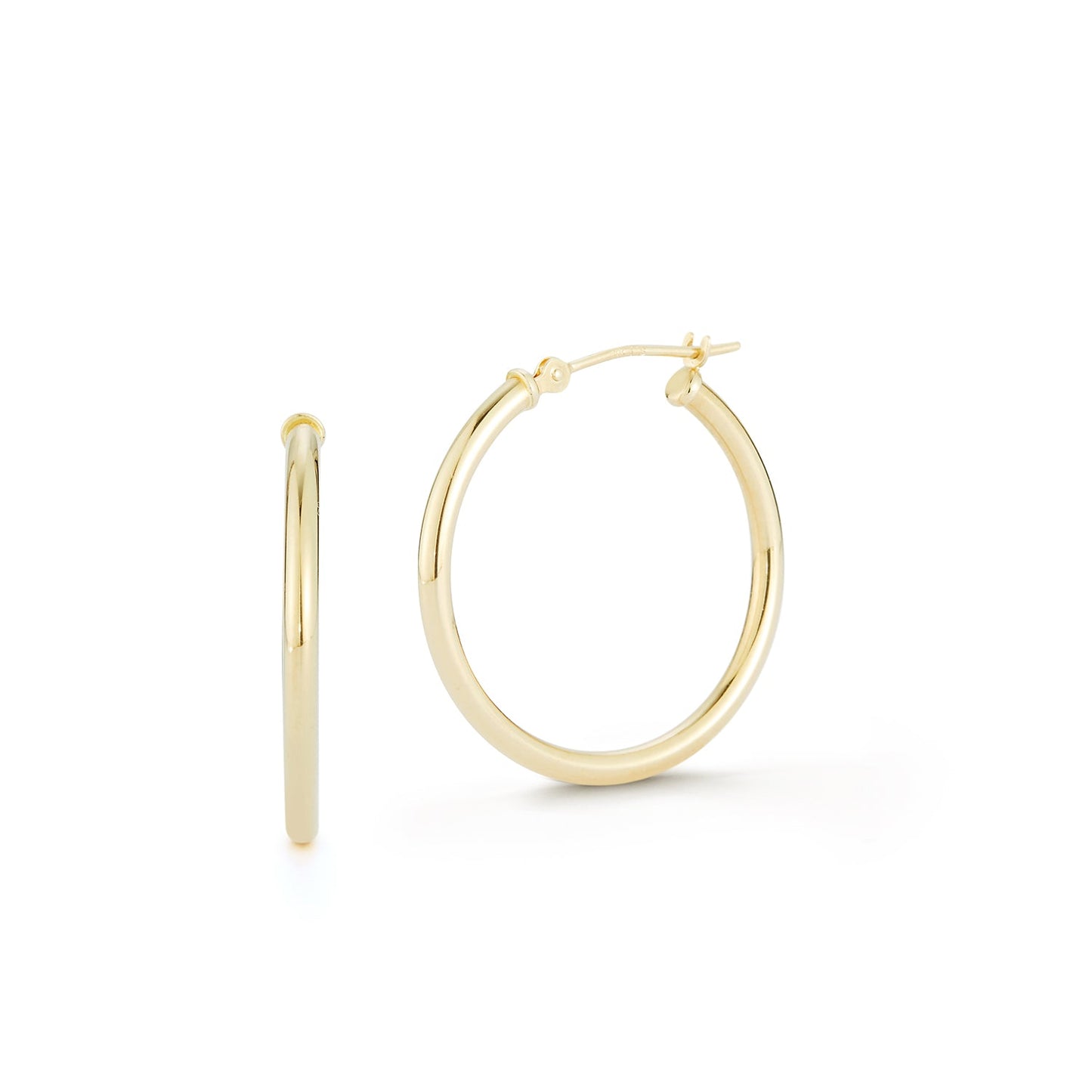 Classic 14kt Gold Hoop Earrings 25mm