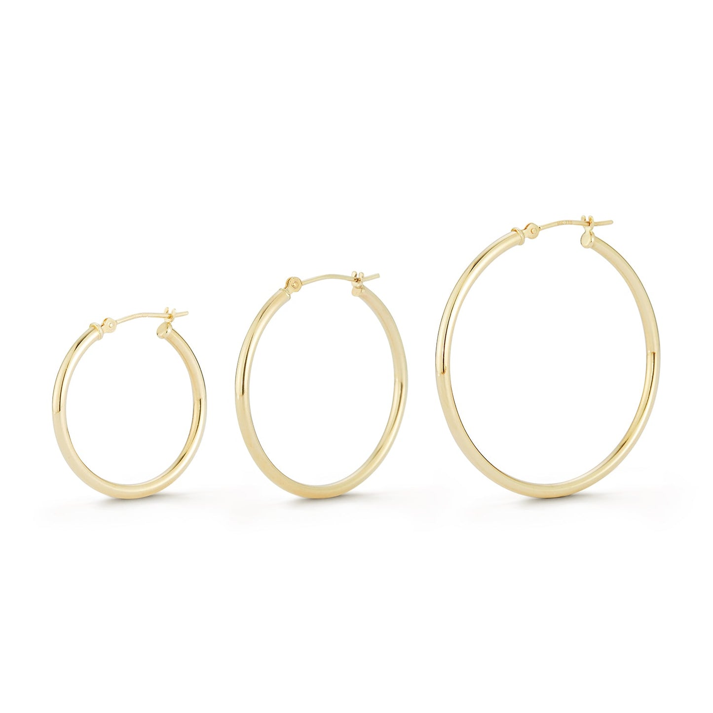 Classic 14kt Gold Hoop Earrings 25mm