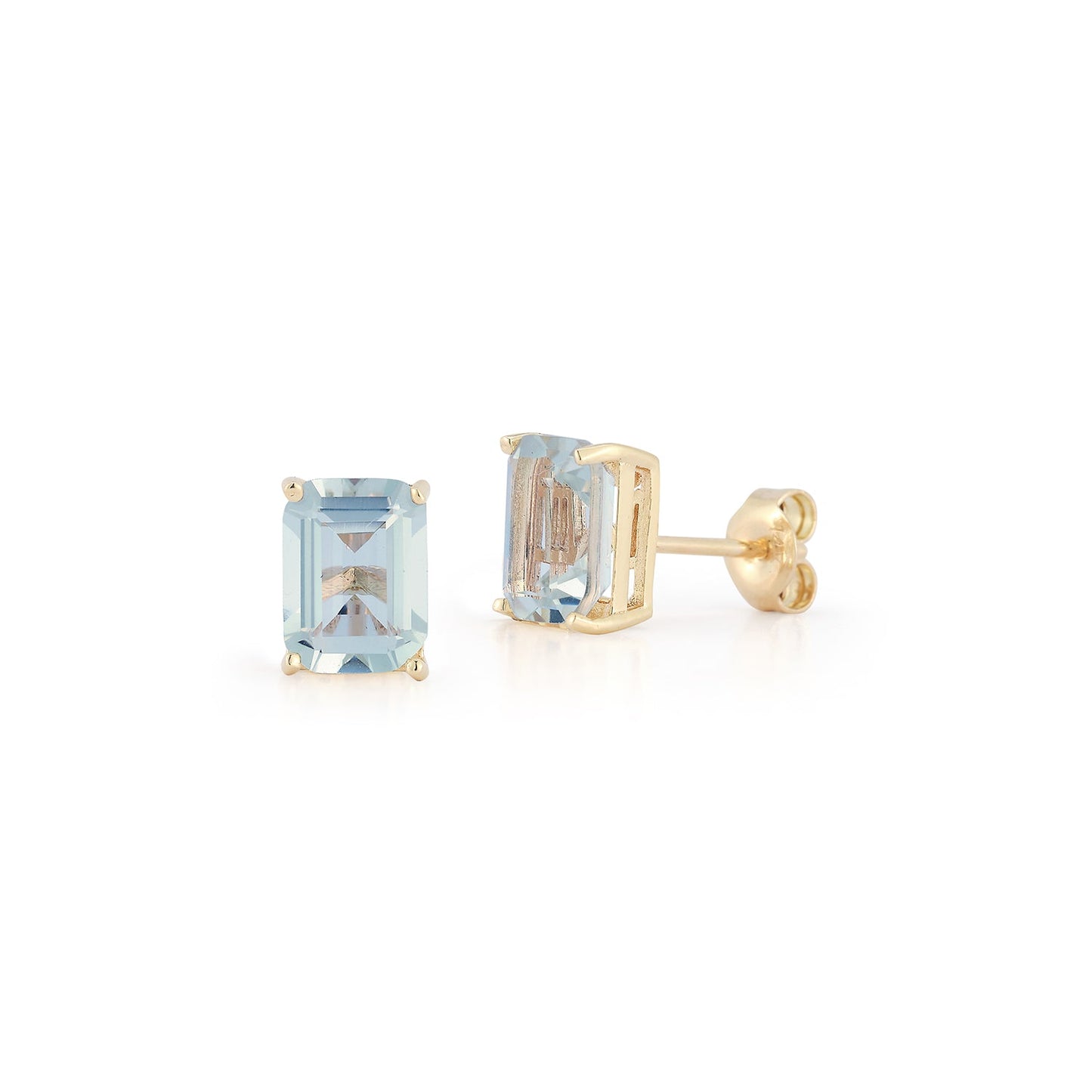 14kt Blue Topaz Stud Earrings