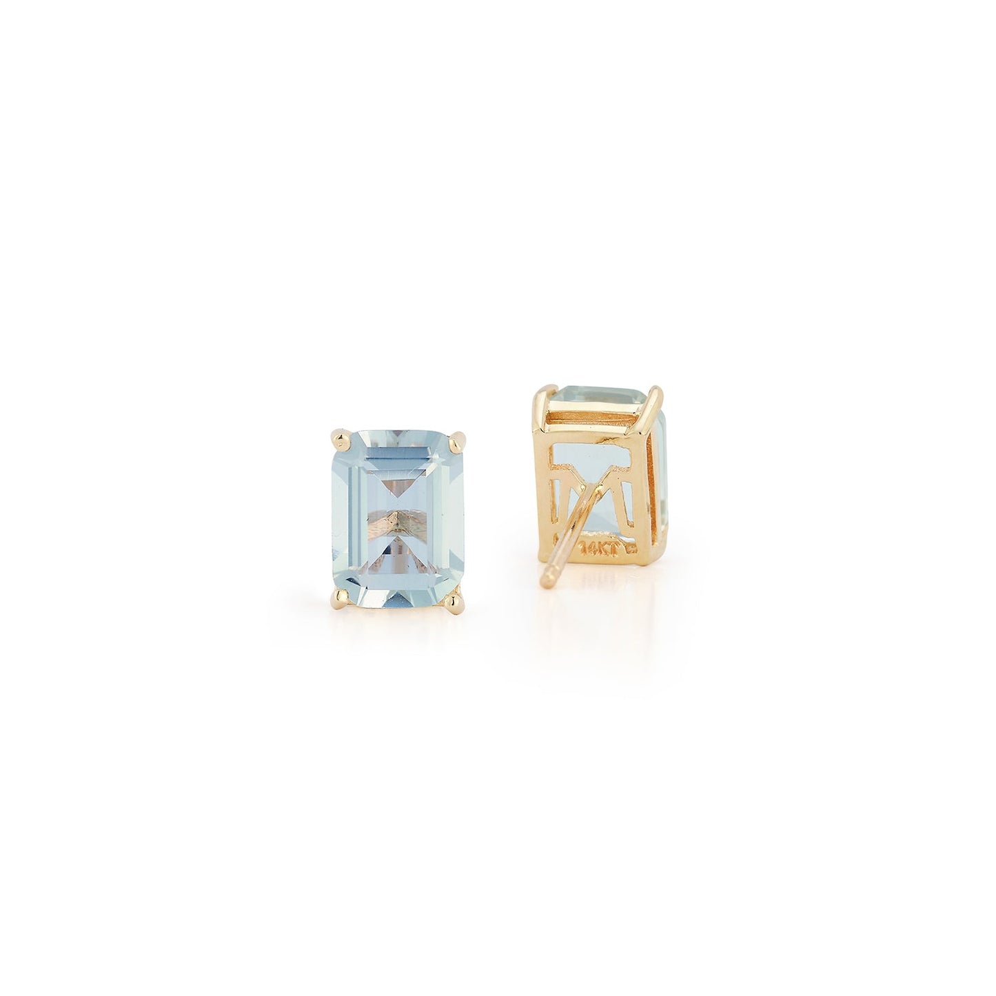 14kt Blue Topaz Stud Earrings