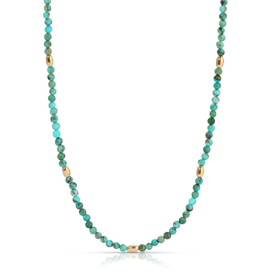 Turquoise Beaded Necklace in Bali Style