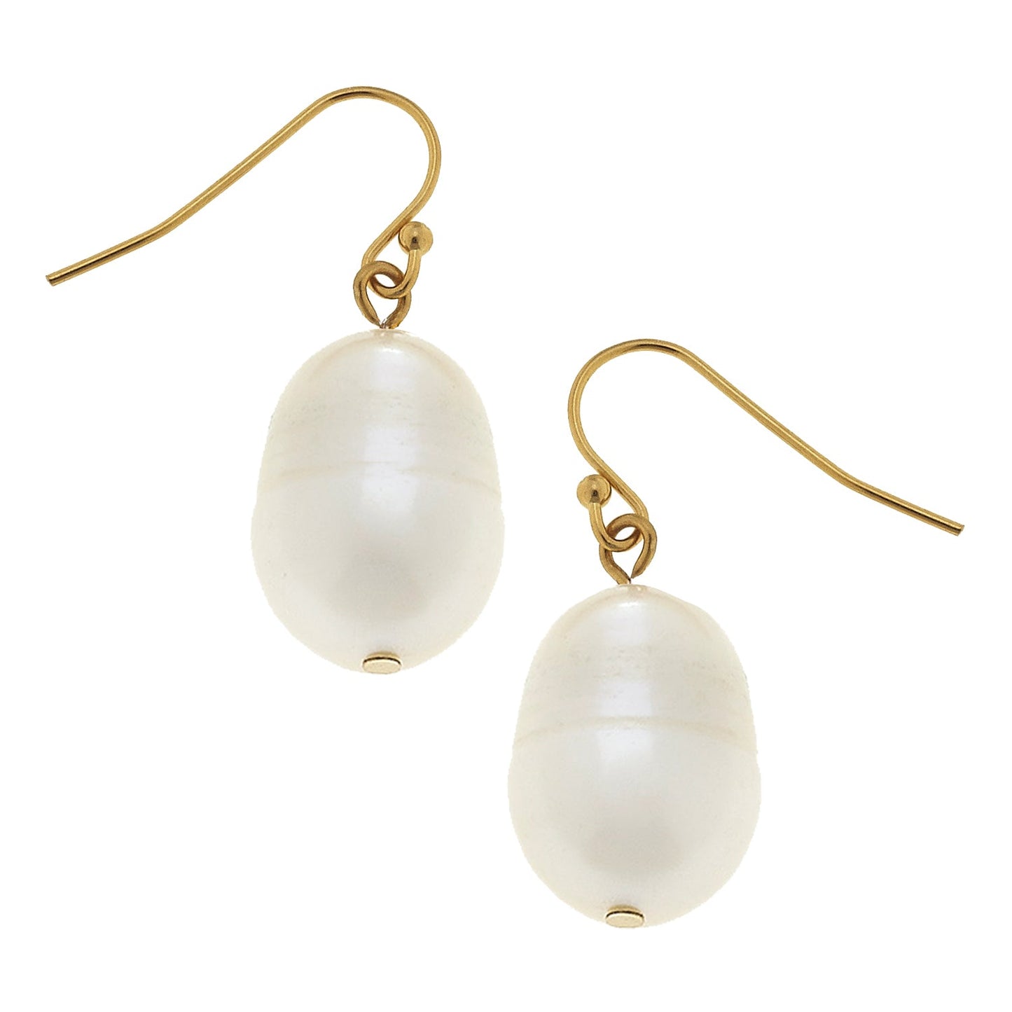 Pearl Drop Earrings in Freshwater Style