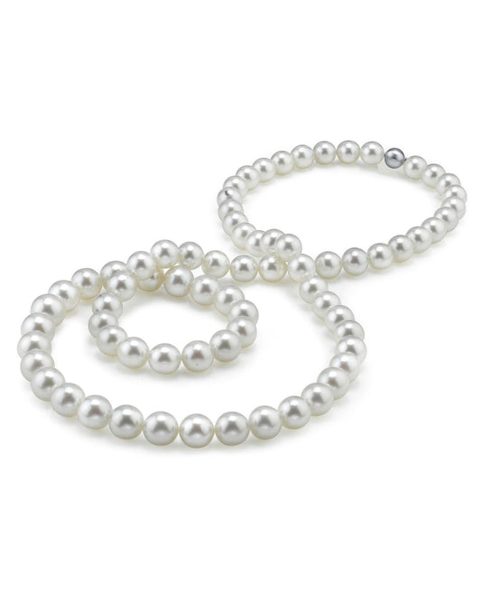 Opera Length White South Sea Pearl Necklace in AAA Quality 1