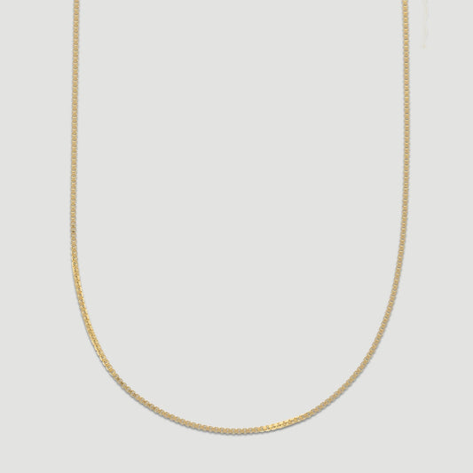 14k Gold Box Style Necklace