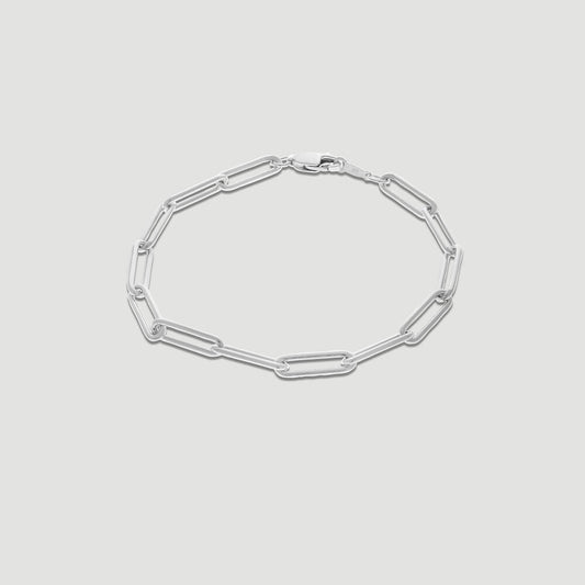 Chunky Paperclip Style Bracelet in Metal