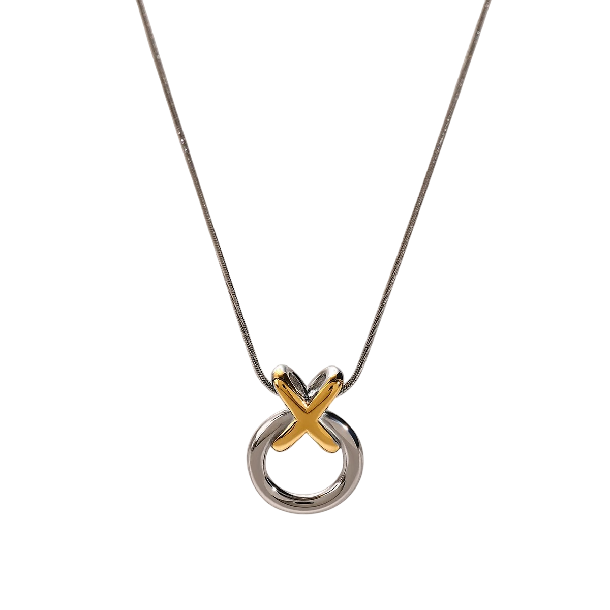 Gold Hollow Charm Necklace Design