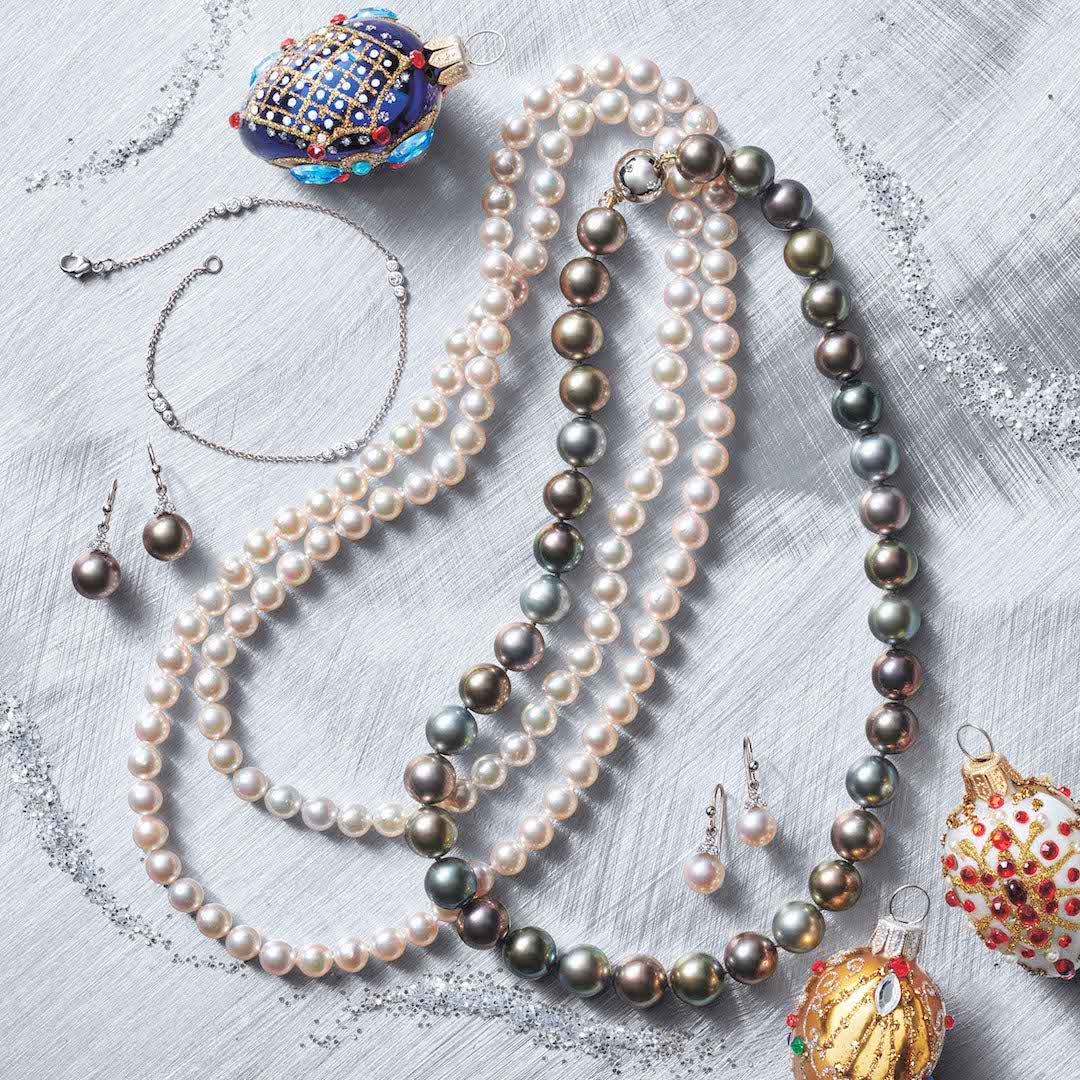 Baroque White Akoya Pearl Rope Necklace