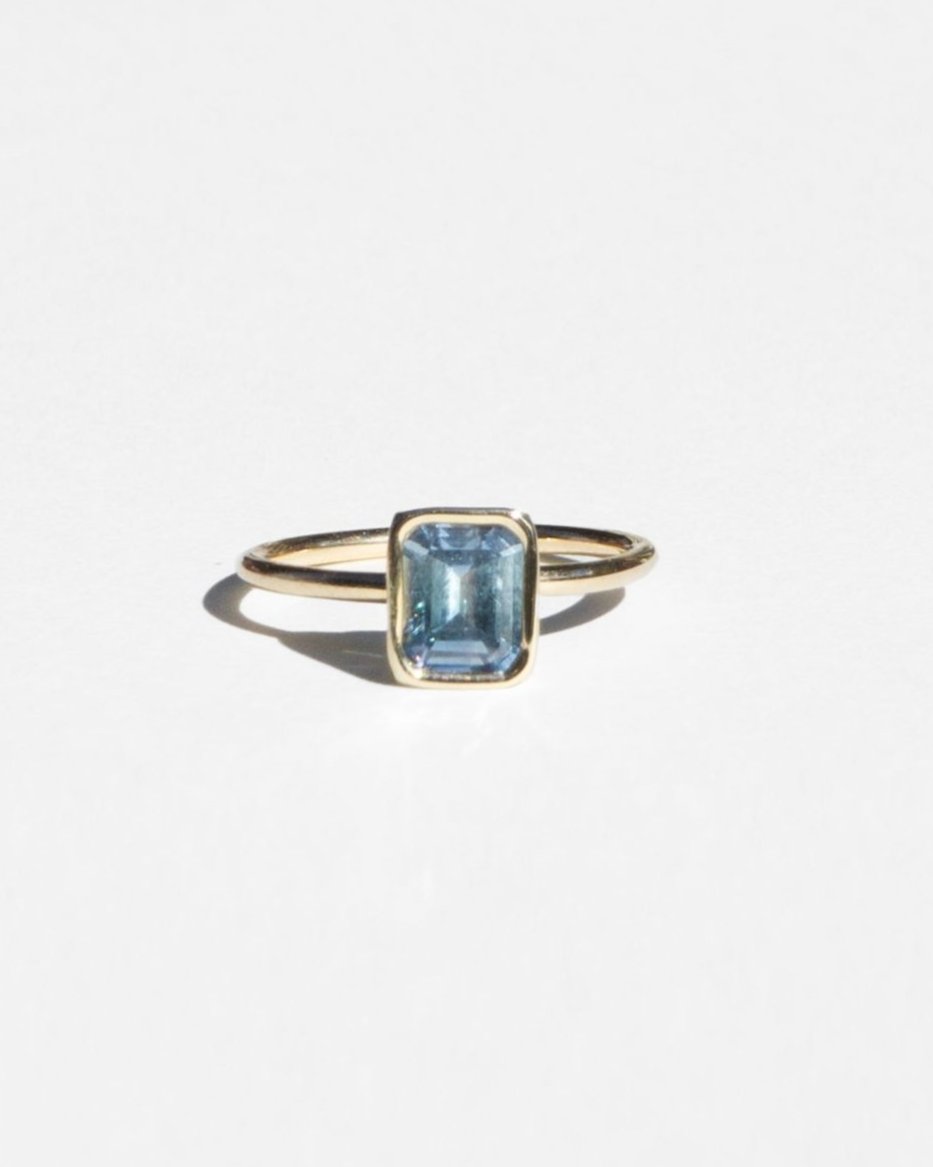 14K Blue Sapphire Floating Ring Design