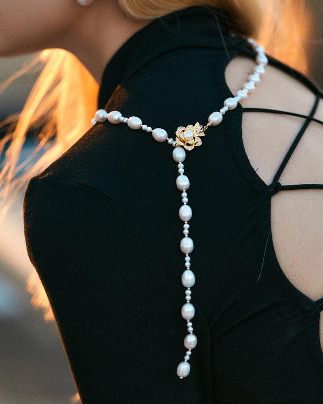 Baroque Pearl Necklace for Winter Afternoons