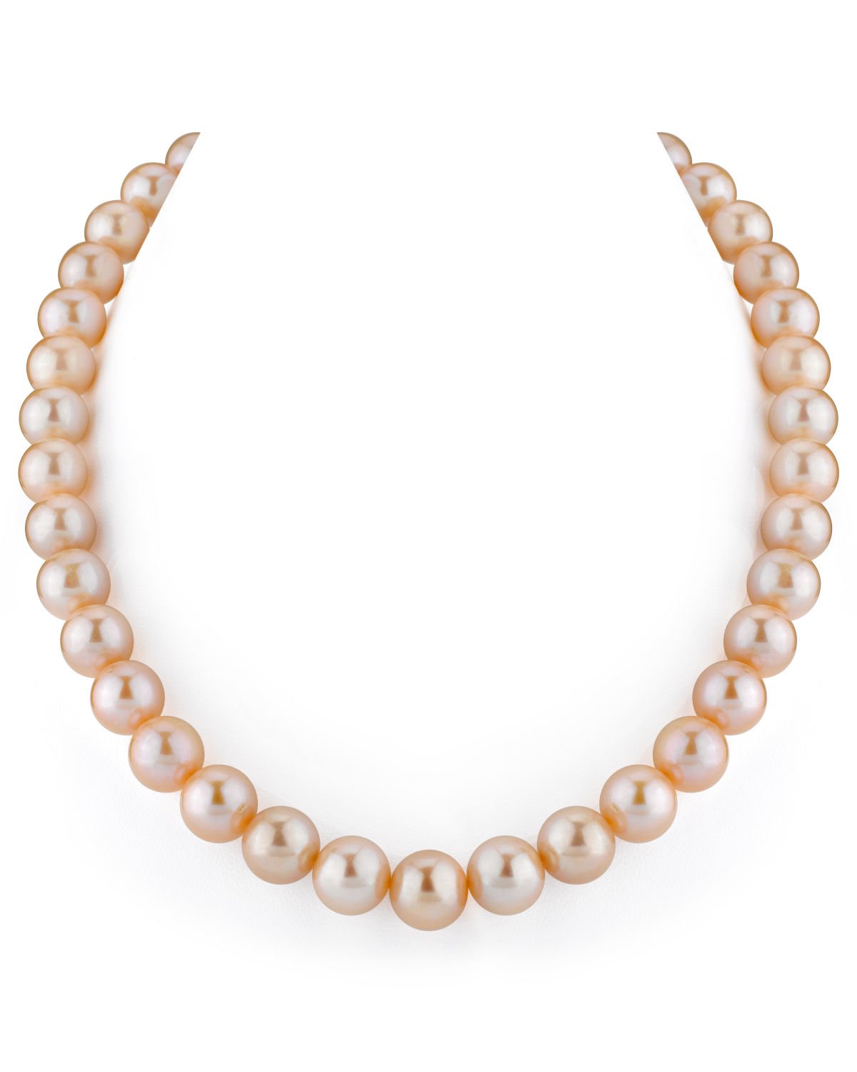 Peach Freshwater Pearl Necklace in AAA Quality 3