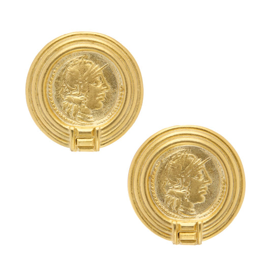 Coin Stud Earrings in Classic Design