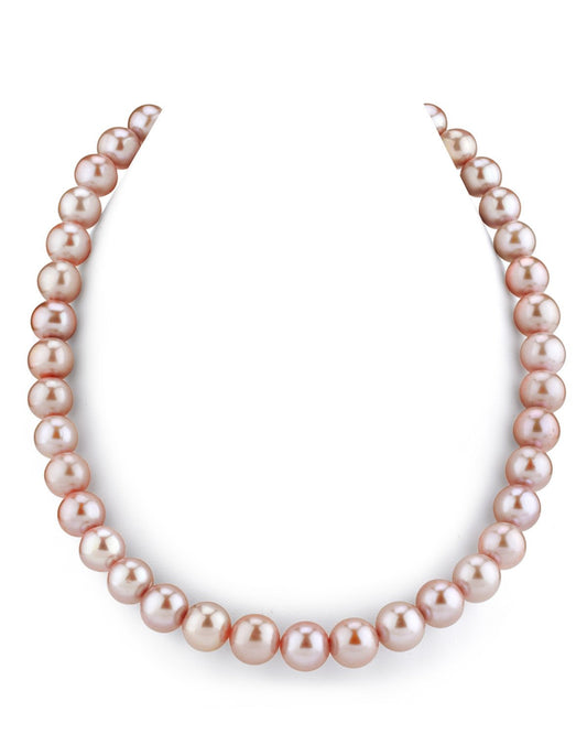 Pink Freshwater Pearl Necklace 10.5 to 11.5mm