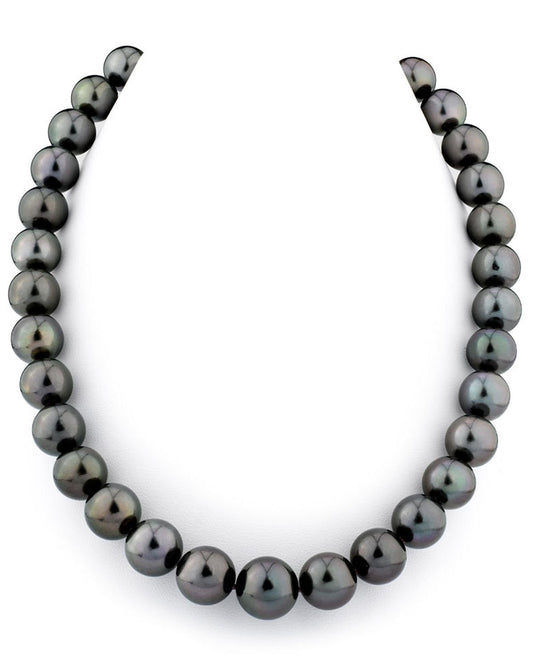 Tahitian Round Pearl Necklace in AAAA Quality 2