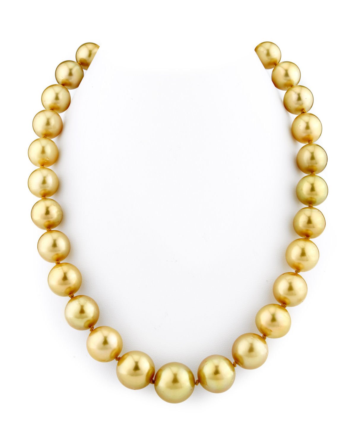 Luxury Golden South Sea Pearl Necklace 12-15mm