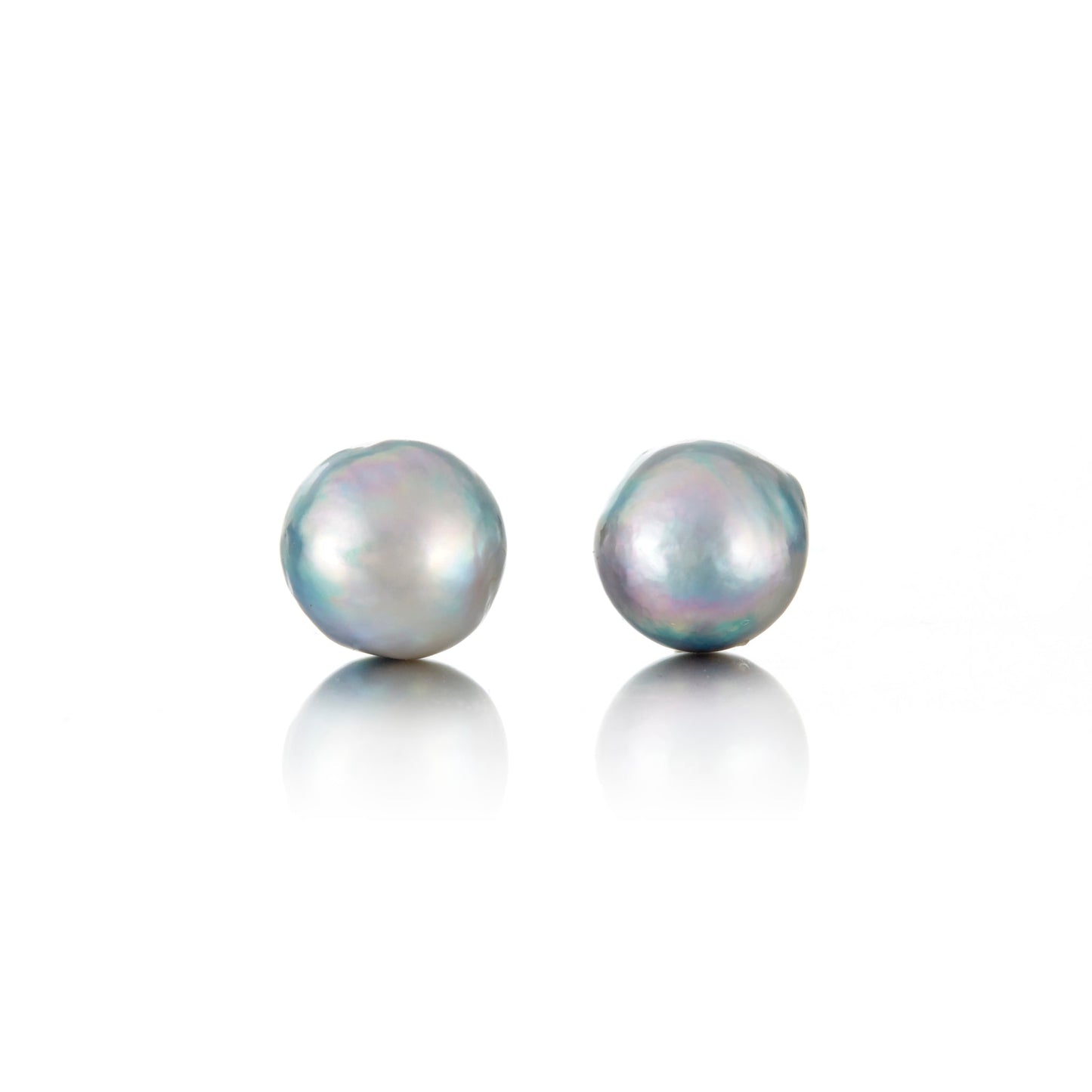 Elegant Baroque Blue Akoya Pearl Earrings