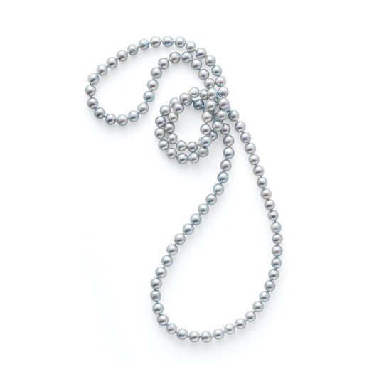 Baroque Blue Akoya Pearl Rope Necklace Design