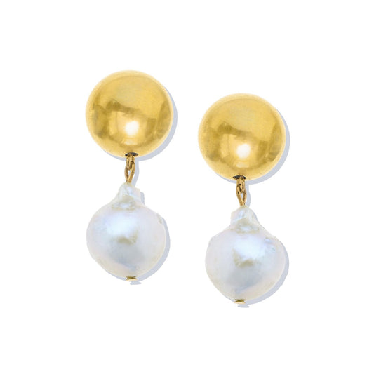 Baroque Pearl Drop Earrings in Elegant Design