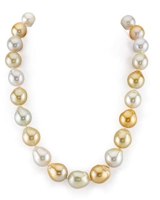 Multicolor Baroque Pearl Necklace in Various Sizes