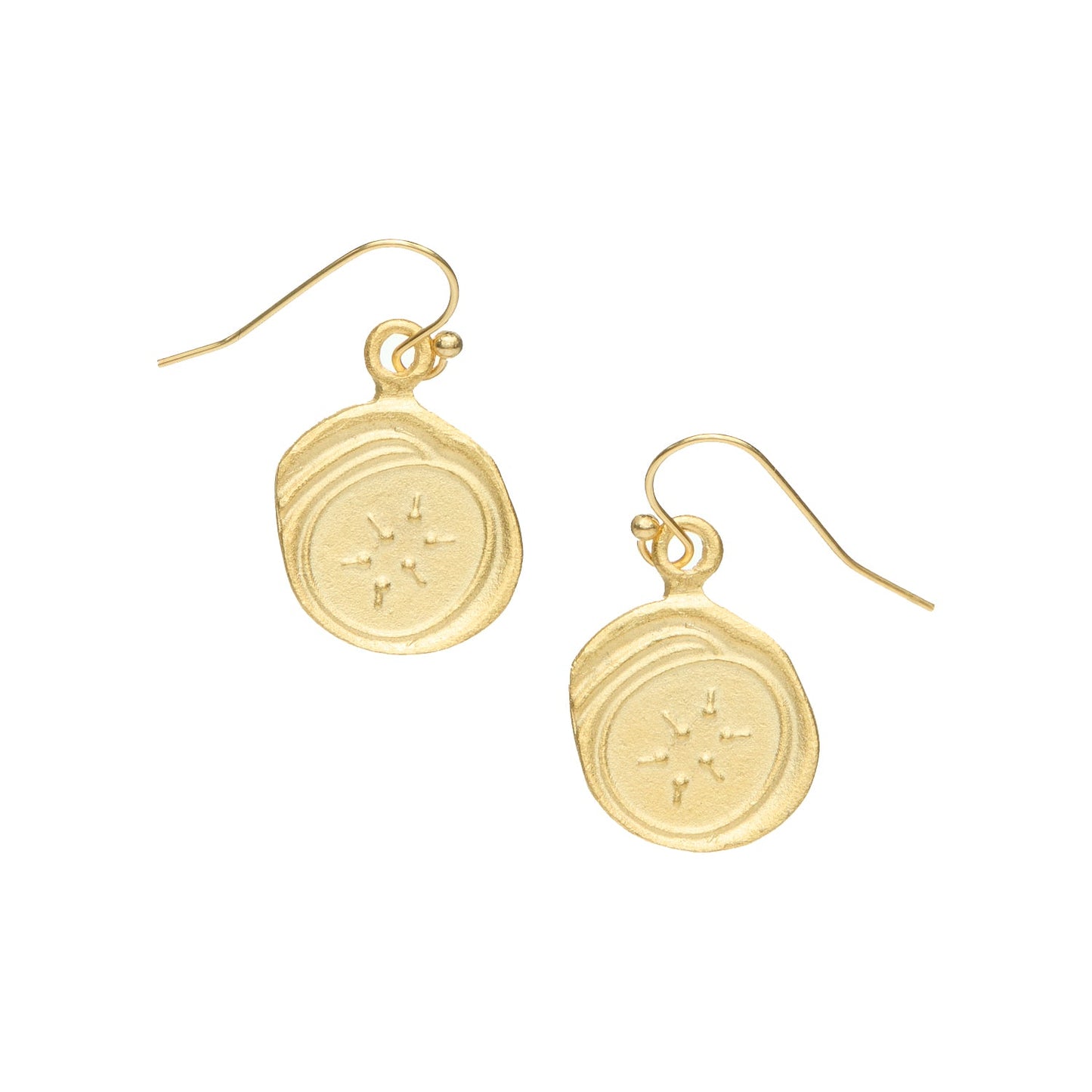 Ancient Coin Silver Earrings in Unique Design