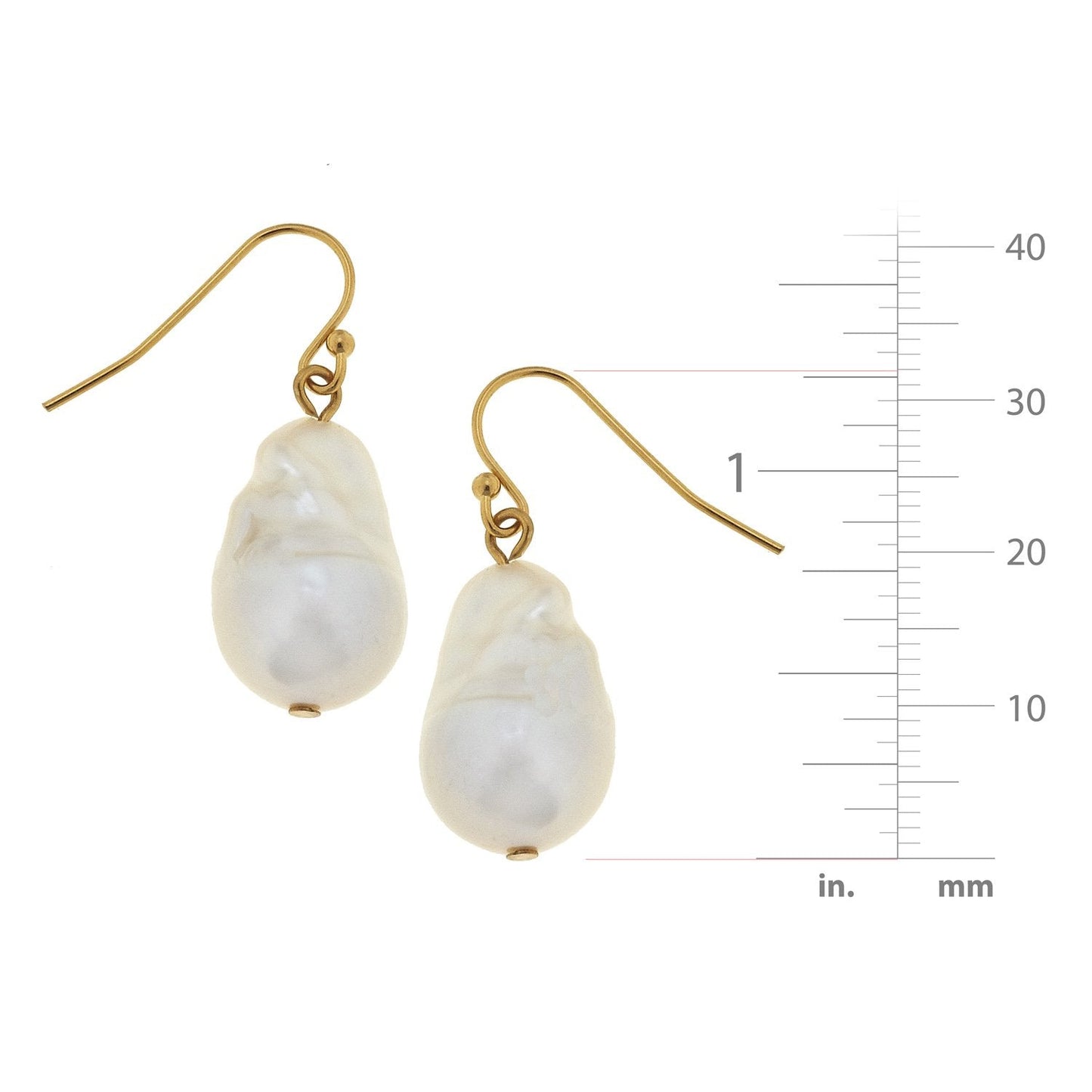 Elegant Baroque Pearl Drop Earrings Design