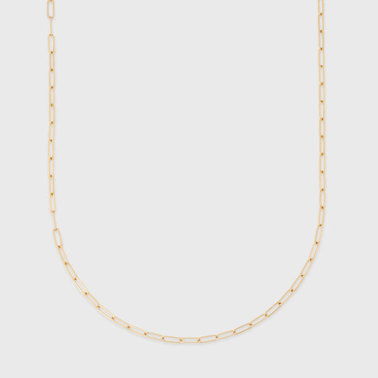 14k Gold Paperclip Style Necklace