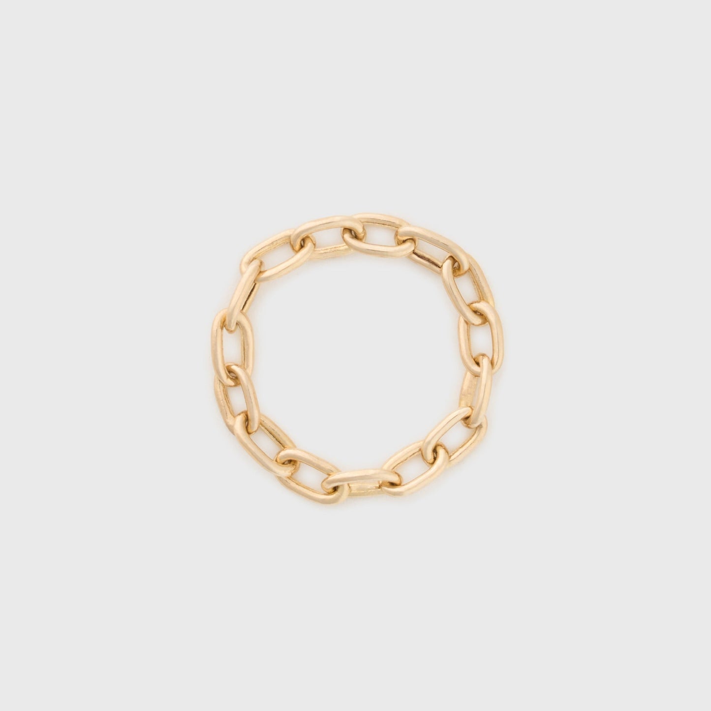 Chunky Paperclip Chain Ring in 14k Gold