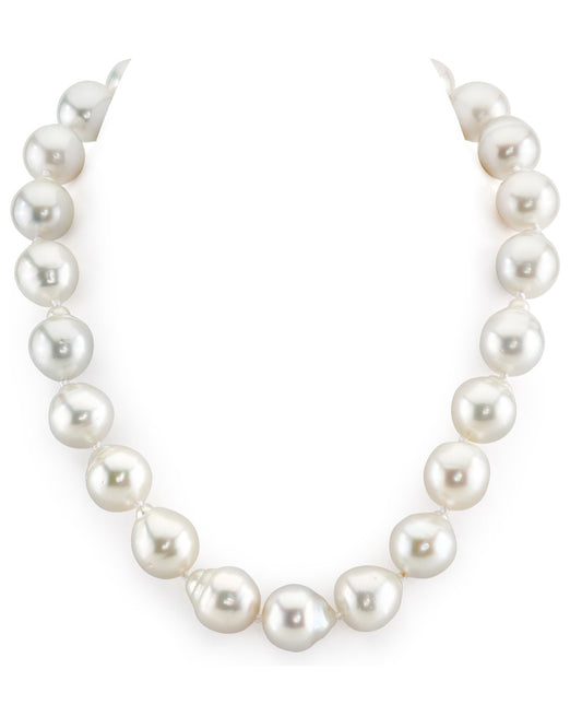 White South Sea Baroque Pearl Necklace in 15mm to 16mm Sizes