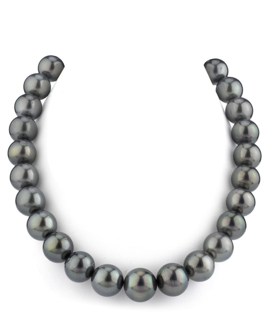 Tahitian Pearl Necklace in Dark Round Design