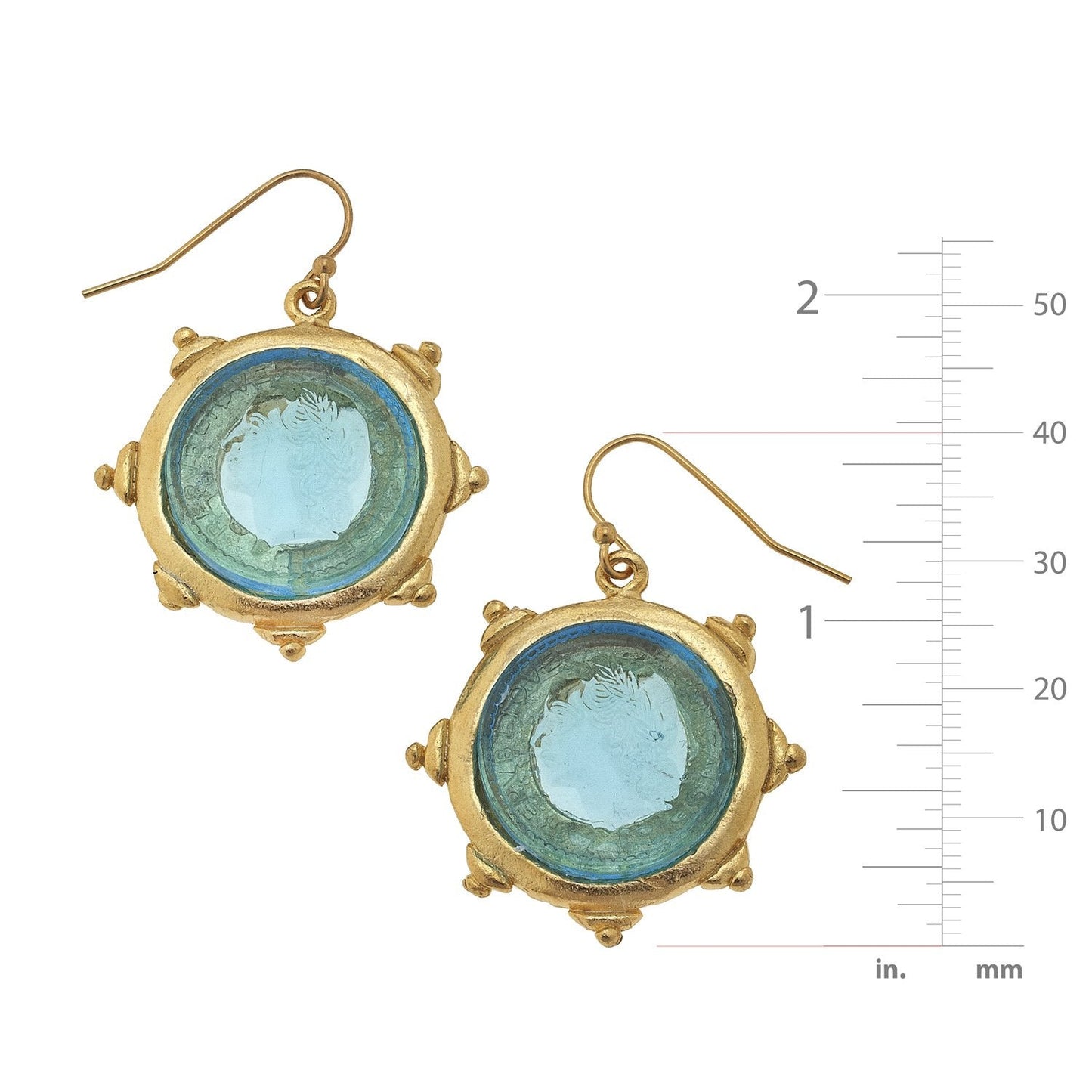 Colorful Venetian Glass Coin Earrings