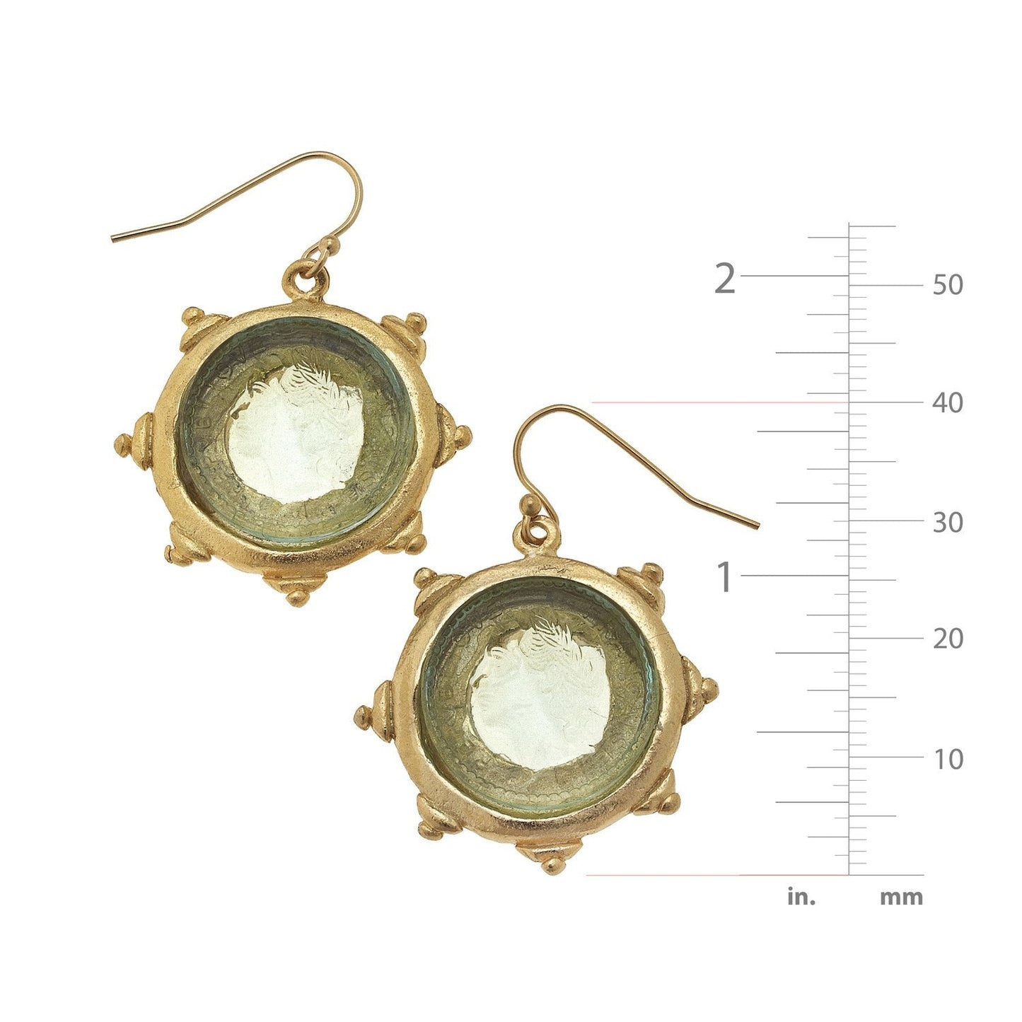 Colorful Venetian Glass Coin Earrings