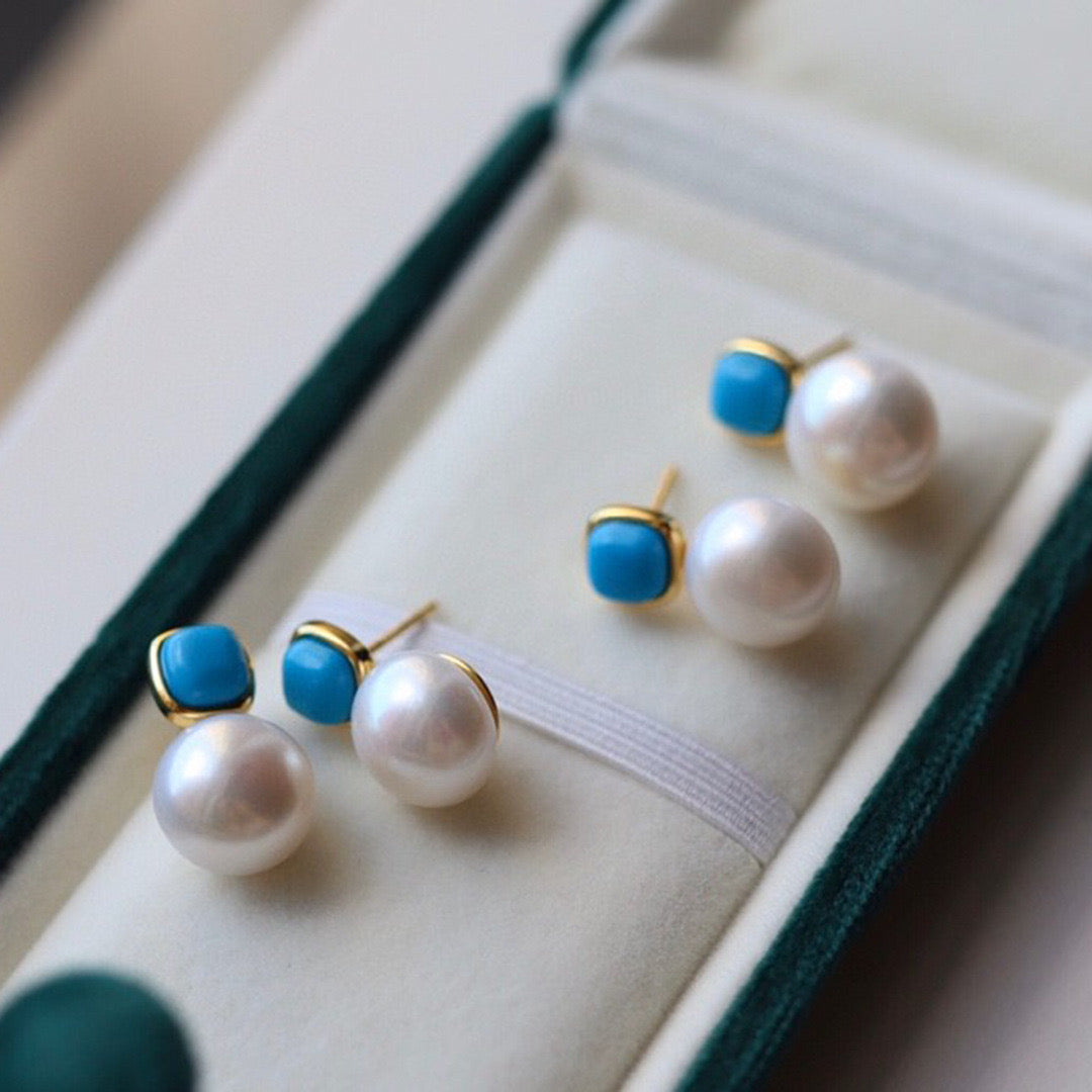 Turquoise and Pearl Stud Earrings for Every Occasion