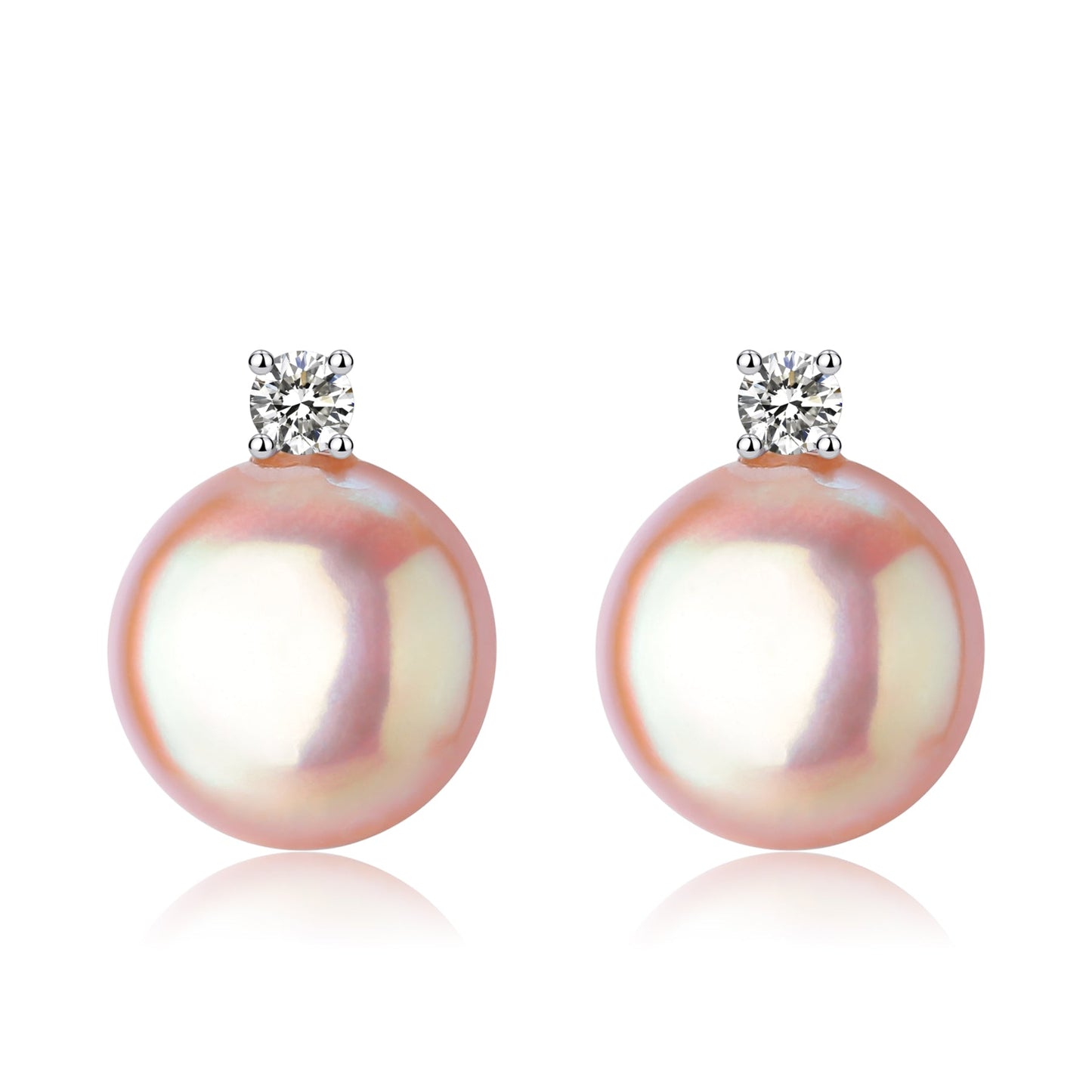 Pink Coin Baroque Pearl Stud Earrings 2