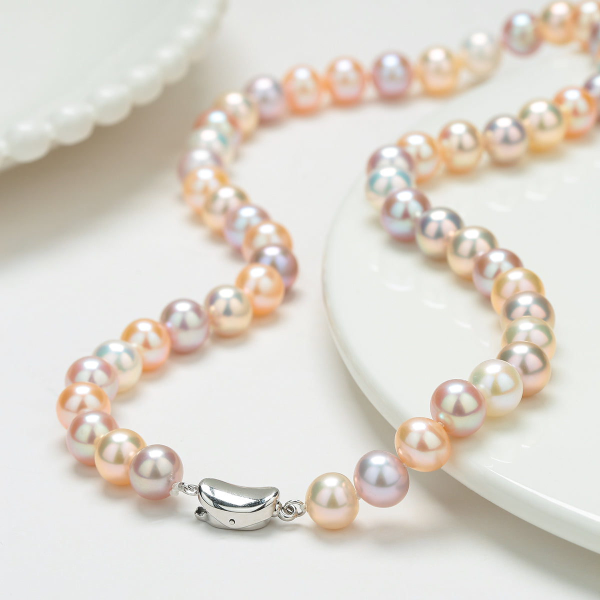 Multicolor Freshwater Pearl Strand Necklace 8-9mm 1