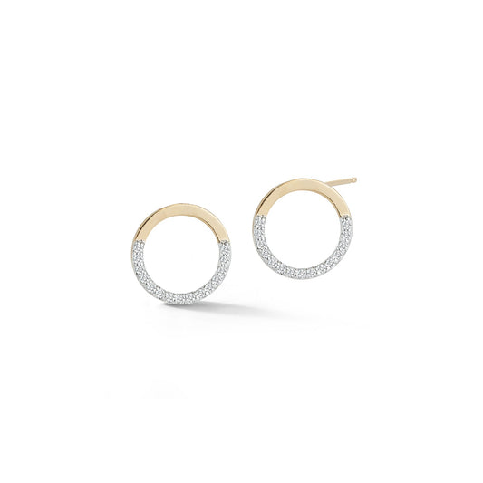 Small Halfmoon Hoops in 14kt Gold