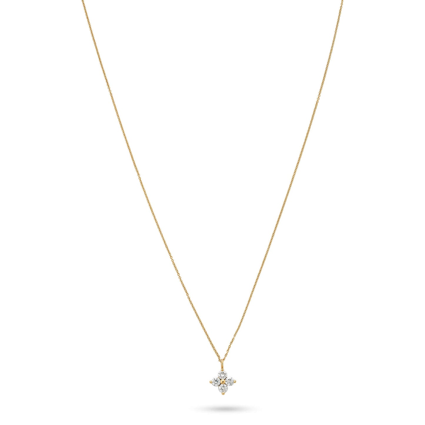 Lab Created Diamond Clover Necklace 1CTW