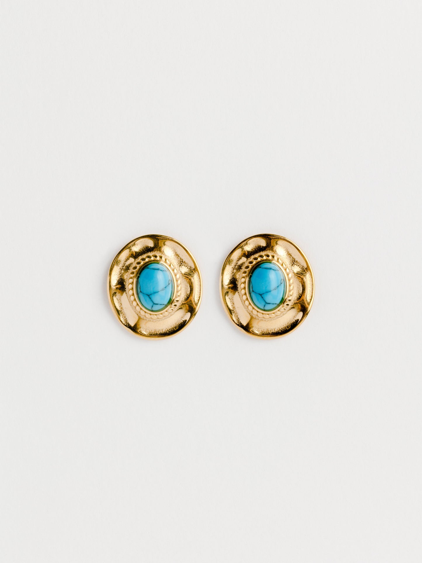 Turquoise Oval Stud Earrings for Everyday Wear