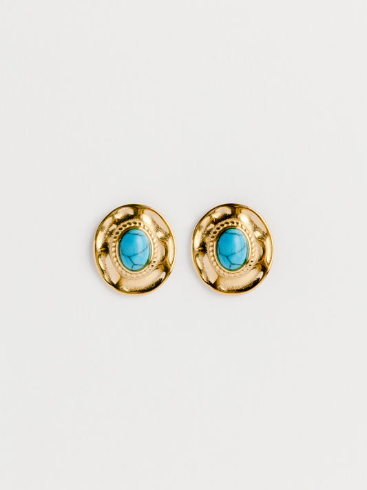 Turquoise Oval Stud Earrings for Everyday Wear