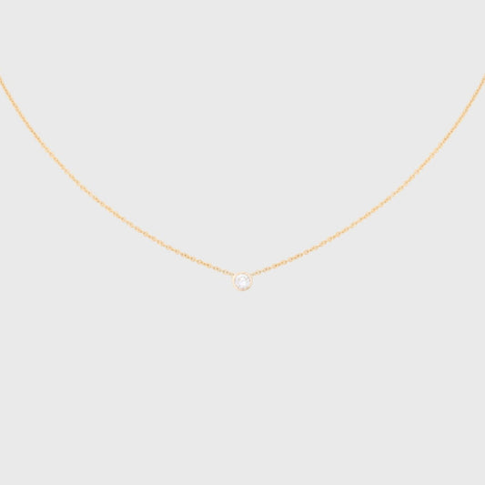 14k Diamond Necklace in Berkeley Style