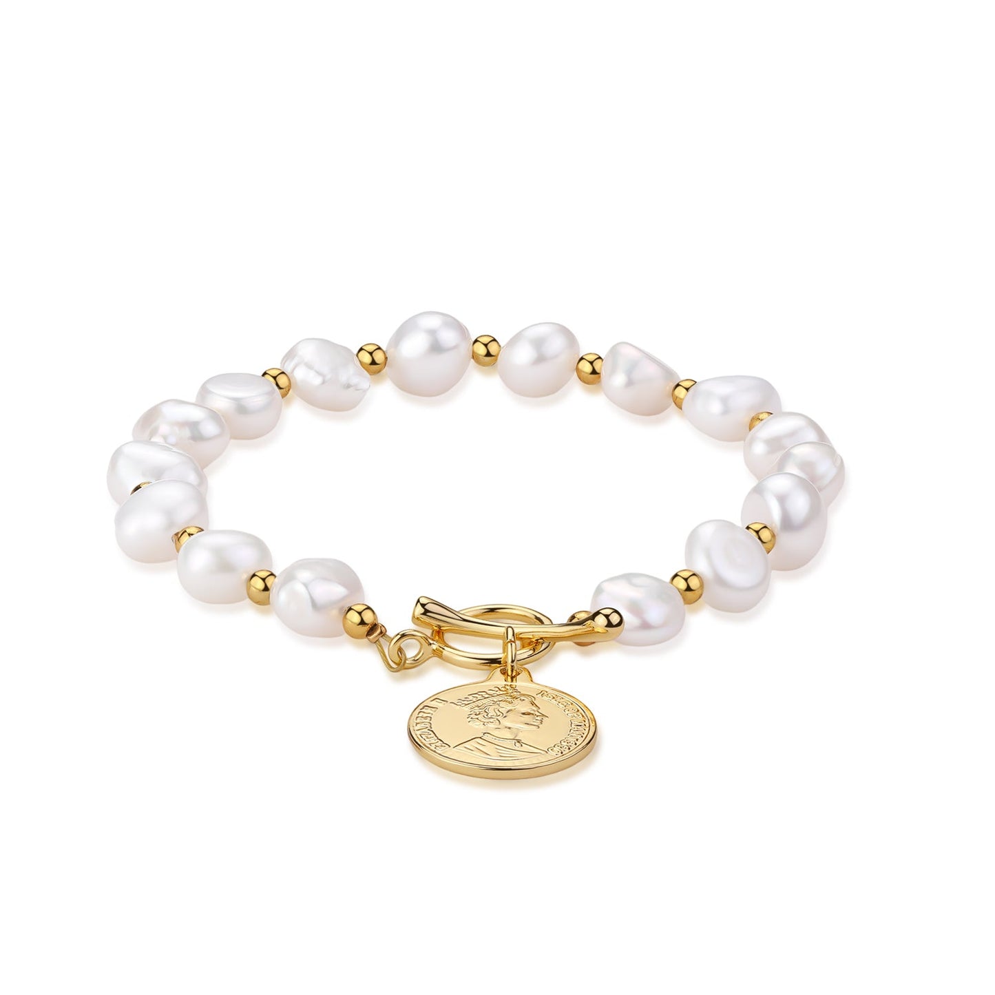 Elegant Coin Pearl Bracelet for Stylish Wear