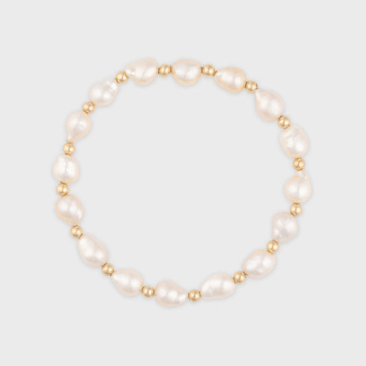 Elegant Baroque Pearl Bracelet for Everyday Wear